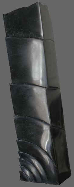 sculpture marbre noir de Belgique 58x14x14