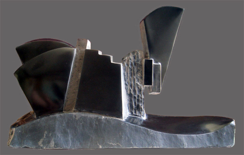 sculpture marbre noir